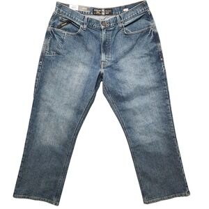 Ariat Rebar M4 Relaxed Boot Cut Jeans Mens 36x30 Blue DuraStretch Work Denim NEW